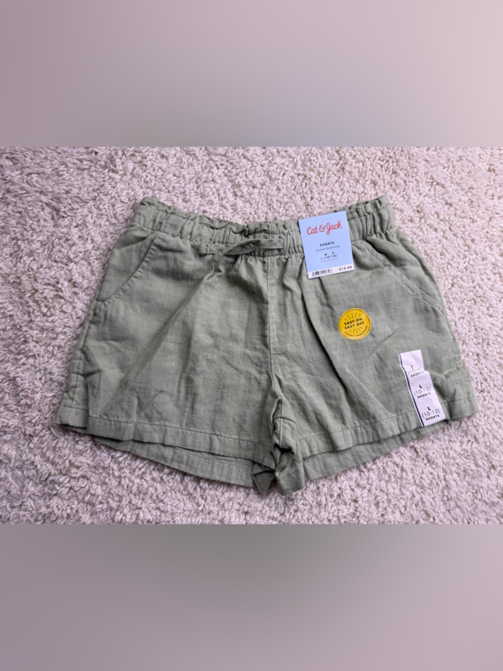 Girls Large Cat & Jack Linen Shorts NWT